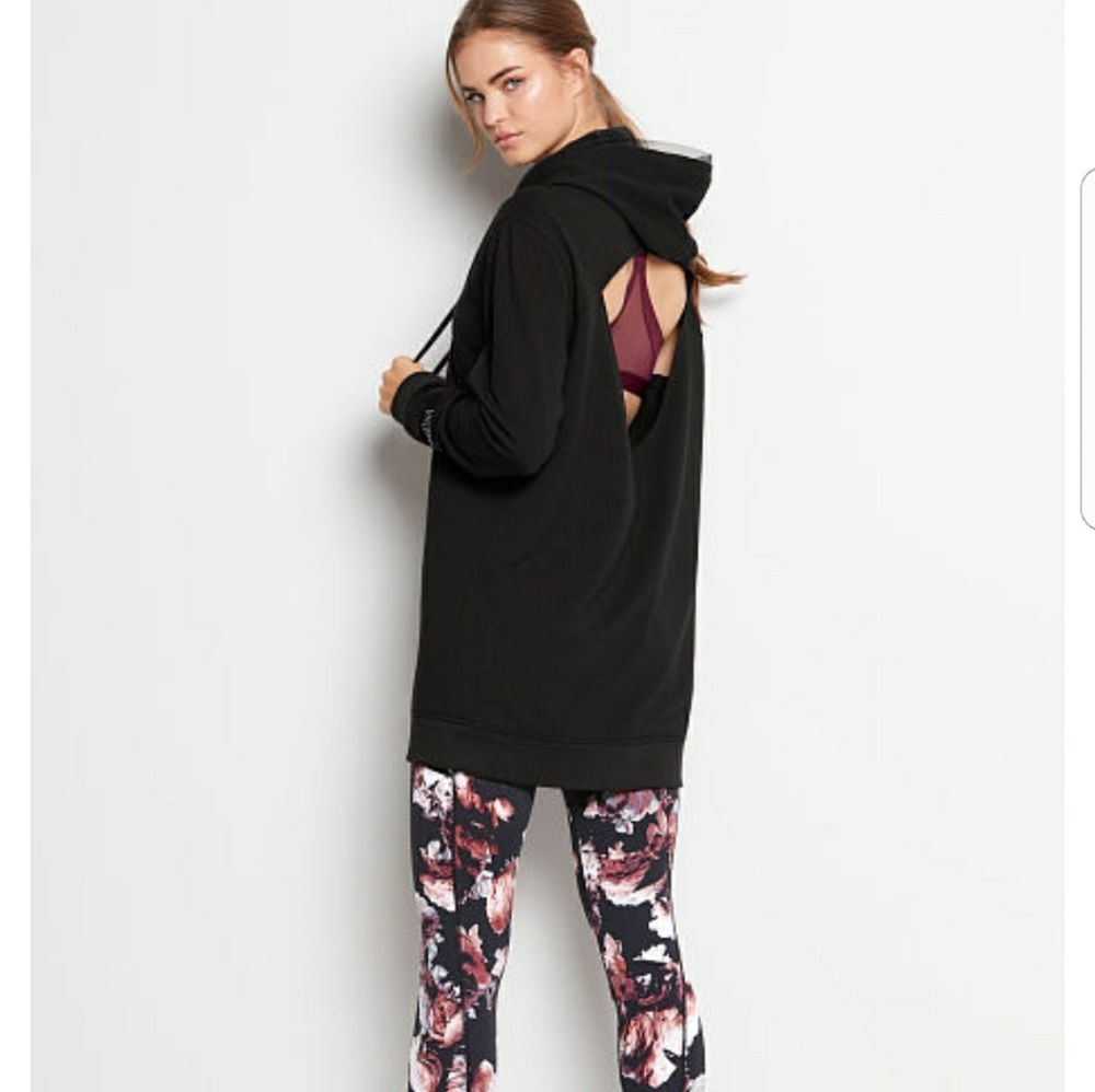 Fleece open back hoodie knock out by Victoria's se